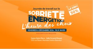 L'HEURE DES CHOIX - DÉFI 50%: JOURNÉE DE TRAVAIL SUR LA SOBRIÉTÉ ÉNERGÉTIQUE